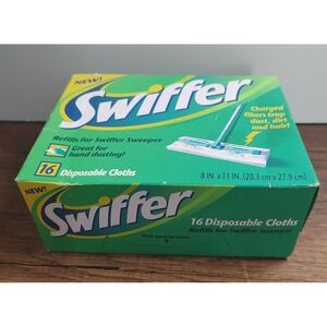 Vintage 1998 Unopened Refill For Swiffer Sweeper 16 Dust Cloths Movie Prop D4